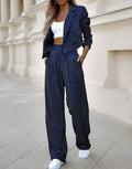 Claire | Striped blazer pants set
