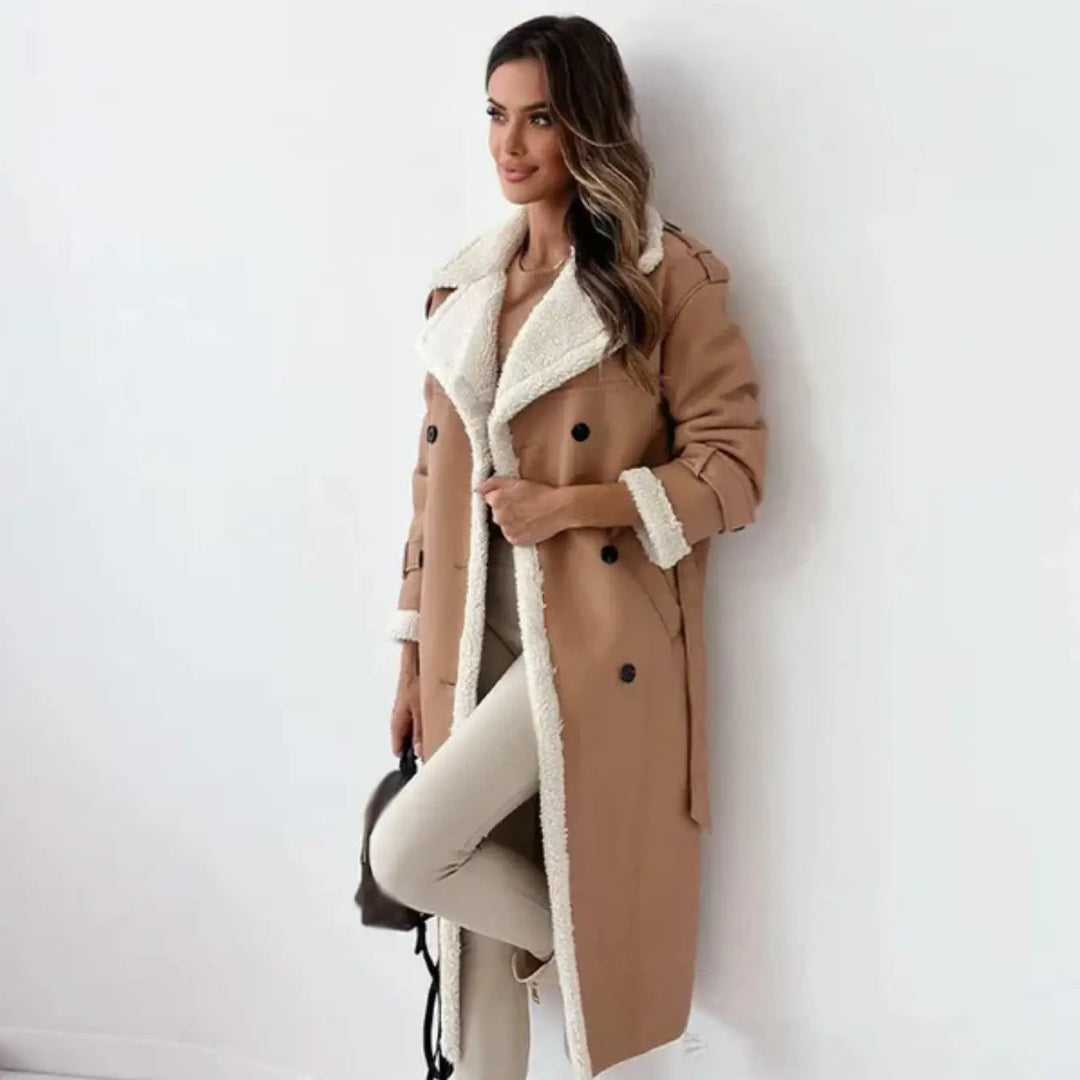 Mallory | Cozy Long Teddy-Lined Winter Coat
