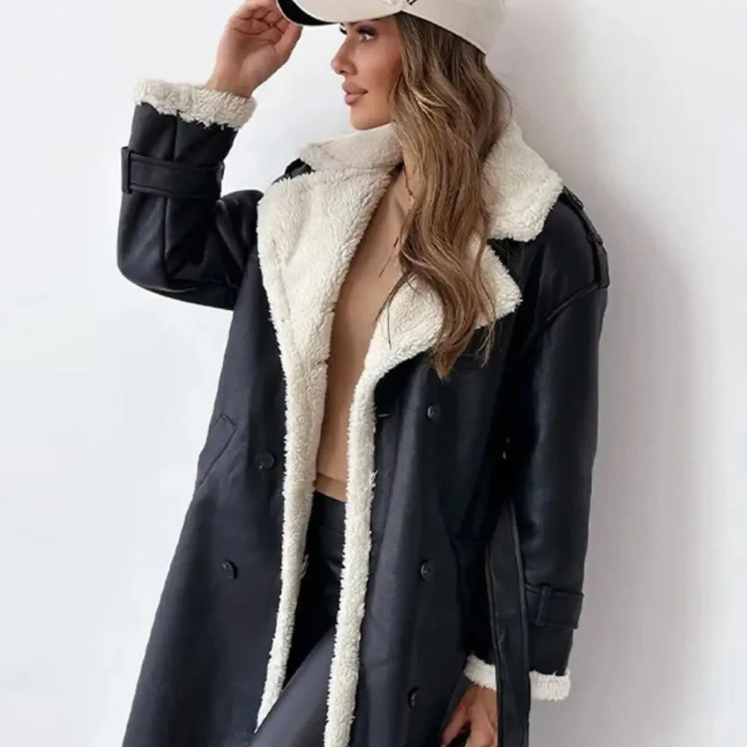 Mallory | Cozy Long Teddy-Lined Winter Coat