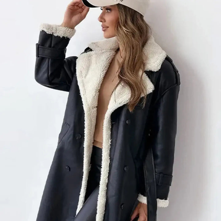 Mallory | Cozy Long Teddy-Lined Winter Coat
