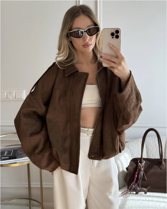 Tatum | Cozy Oversized Suede Layer Jacket