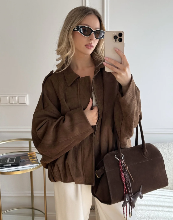 Tatum | Cozy Oversized Suede Layer Jacket