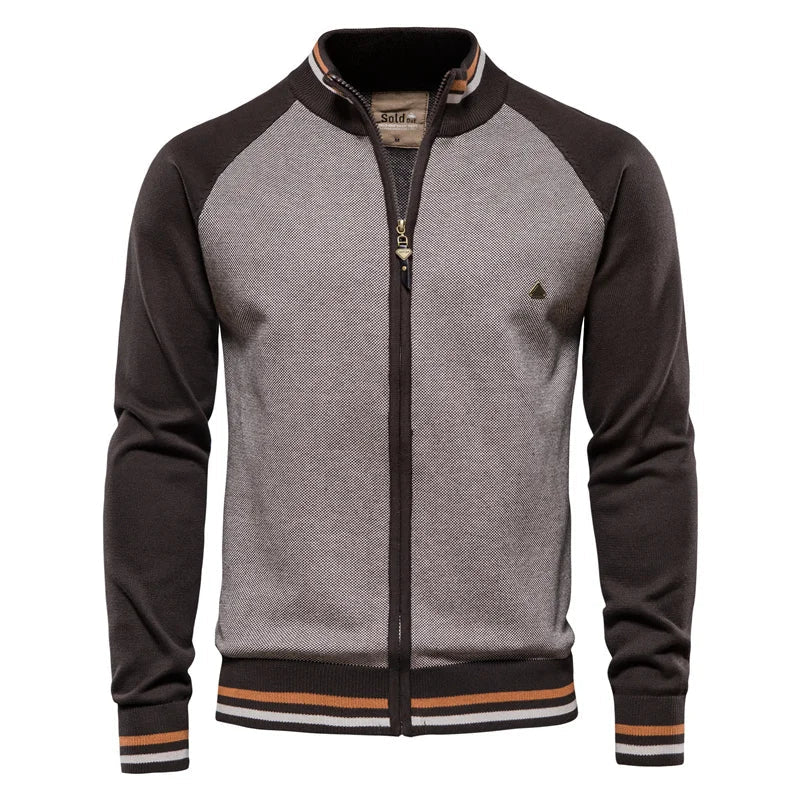 Nash | Zip hoodie contrast sleeves men