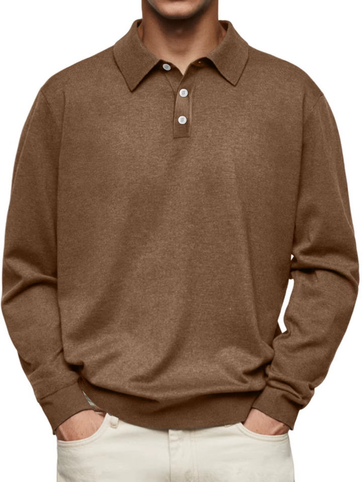 Ethan | Men's Classic Long Sleeve Polo