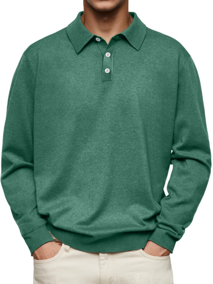 Ethan | Men's Classic Long Sleeve Polo