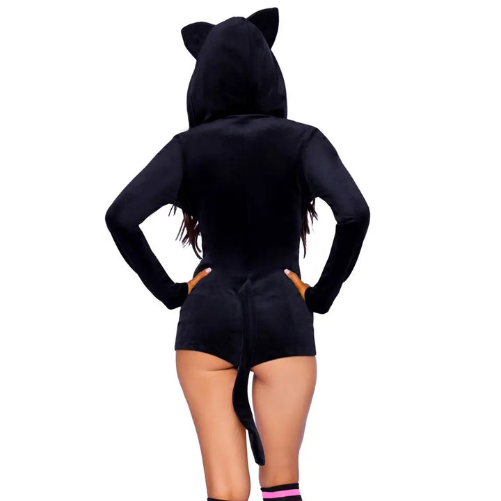 Adelaide | Women cow cat hooded pajama romper