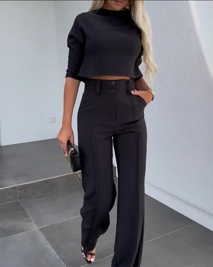 Novalee | Crop top and pants set