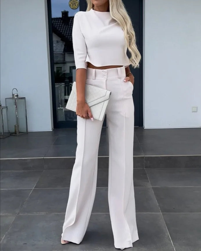 Novalee | Crop top and pants set