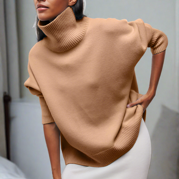 Brooklyn | Modern High Neck Knit Sweater
