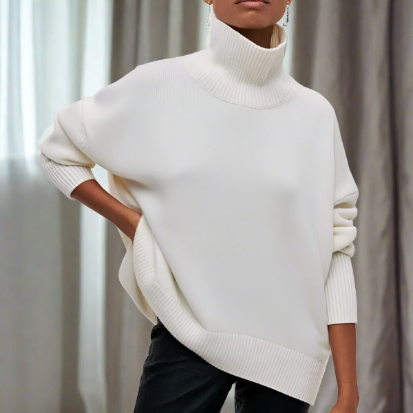 Brooklyn | Modern High Neck Knit Sweater
