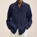 Miles | Men’s Long Sleeve Linen-Style Shirt