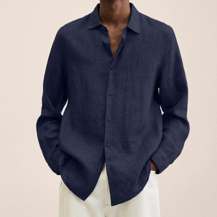Miles | Men’s Long Sleeve Linen-Style Shirt