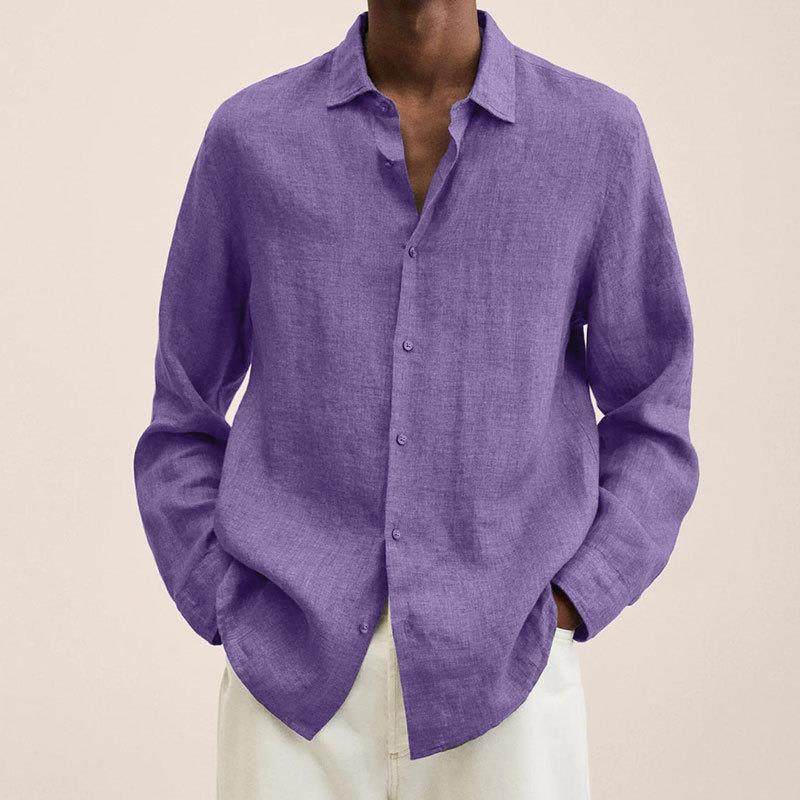 Miles | Men’s Long Sleeve Linen-Style Shirt