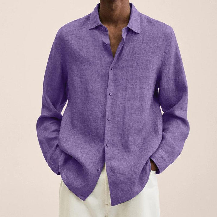 Miles | Men’s Long Sleeve Linen-Style Shirt