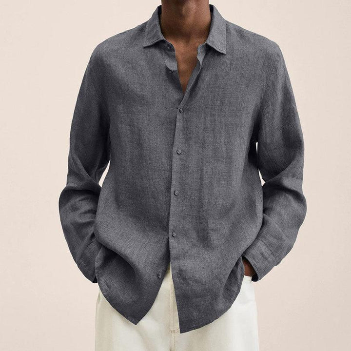 Miles | Men’s Long Sleeve Linen-Style Shirt