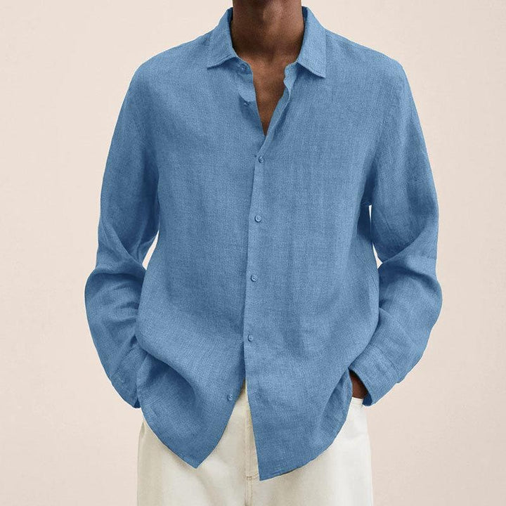 Miles | Men’s Long Sleeve Linen-Style Shirt
