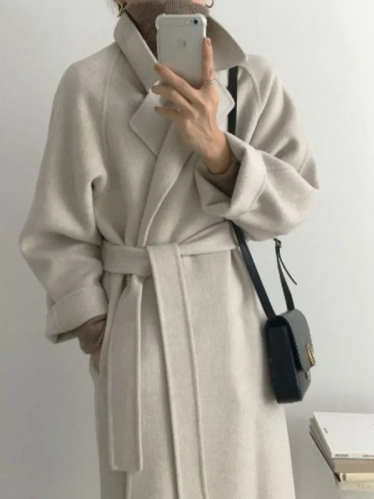 Brooke | Wool wrap coat women