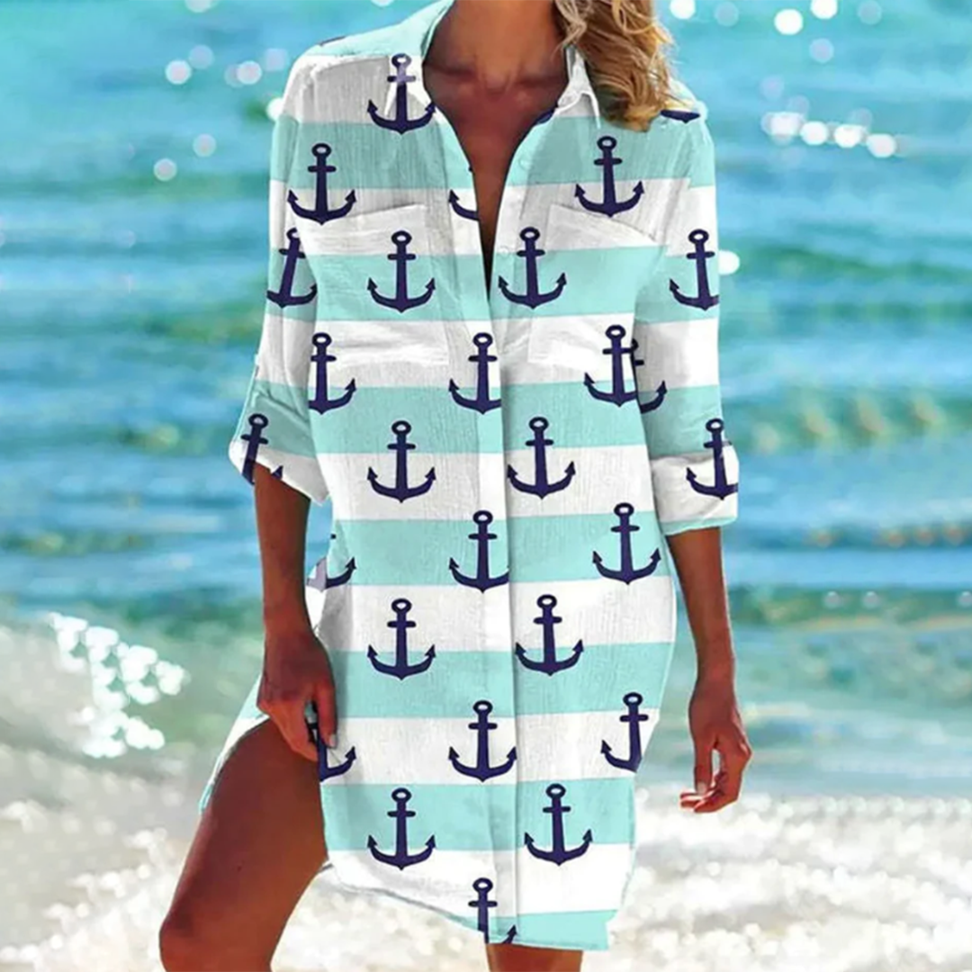 Riley | Tie Dye V-Neck Shirt Dress