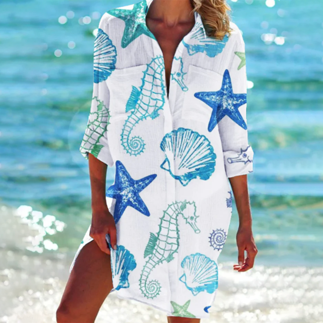 Riley | Tie Dye V-Neck Shirt Dress