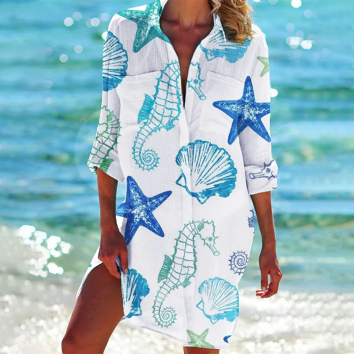 Riley | Tie Dye V-Neck Shirt Dress