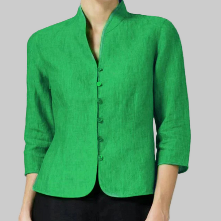 Winslow | Airy Stand-Collar Linen Blouse