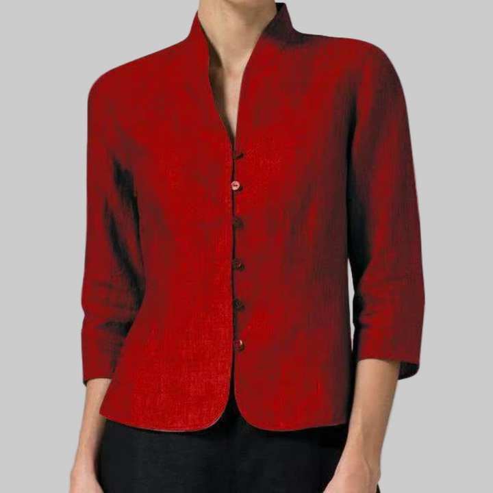 Winslow | Airy Stand-Collar Linen Blouse