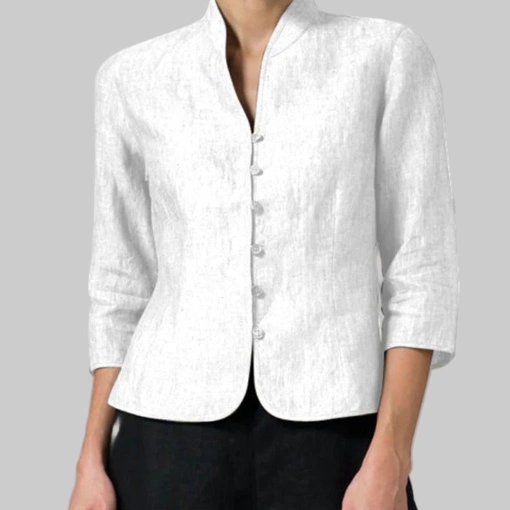 Winslow | Airy Stand-Collar Linen Blouse