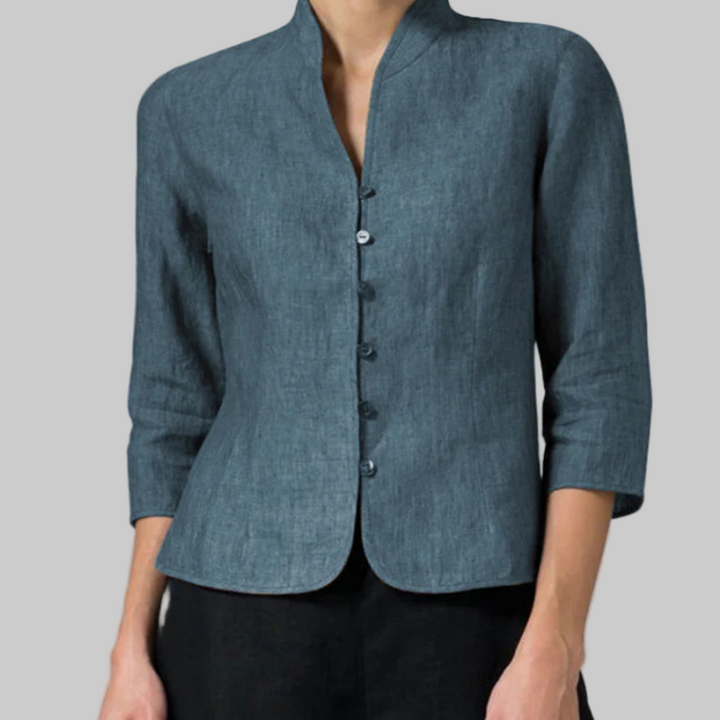 Winslow | Airy Stand-Collar Linen Blouse