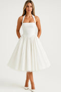Harper | Open-Back Halter Midi Dress