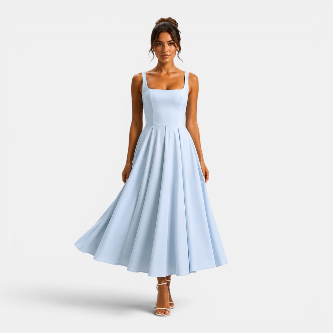 Ruby | Strappy Volume-Hem Midi Dress