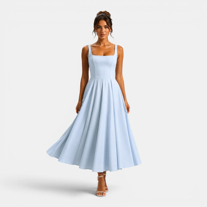 Ruby | Strappy Volume-Hem Midi Dress