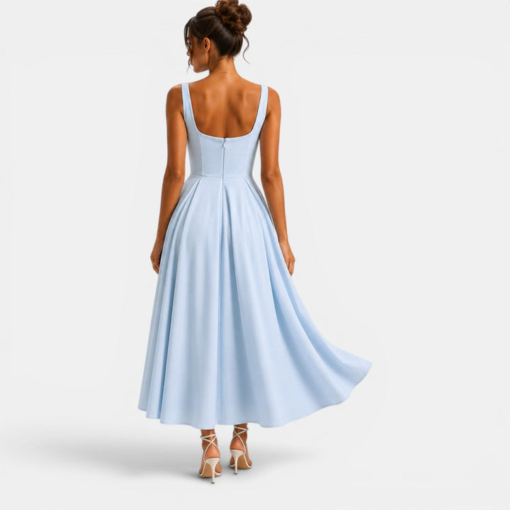 Ruby | Strappy Volume-Hem Midi Dress