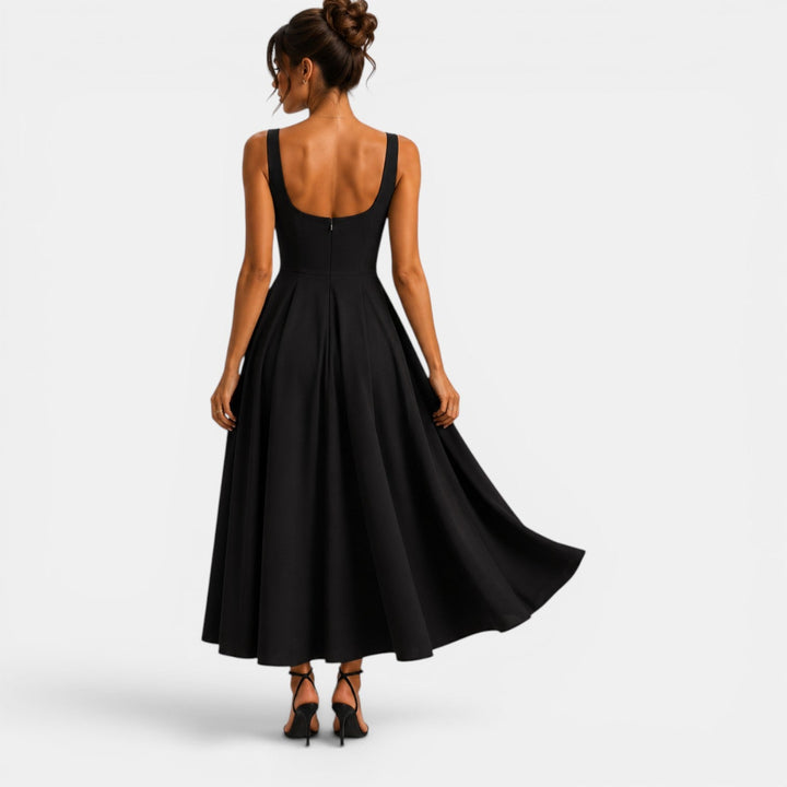 Ruby | Strappy Volume-Hem Midi Dress
