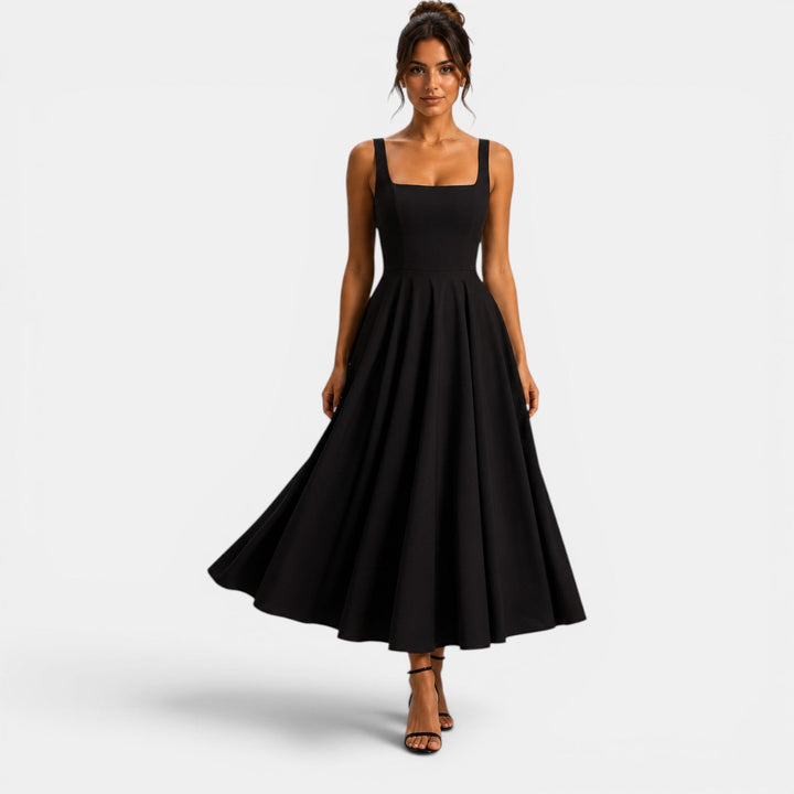 Ruby | Strappy Volume-Hem Midi Dress