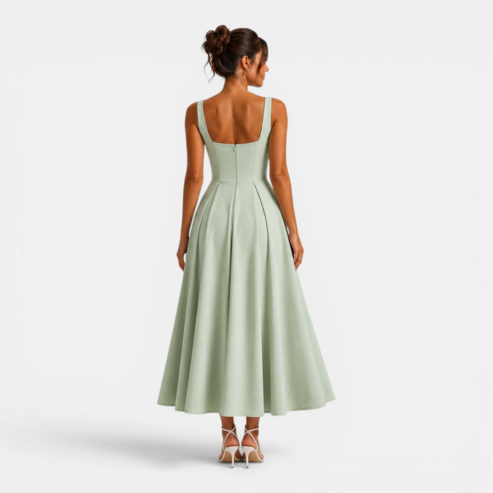 Ruby | Strappy Volume-Hem Midi Dress