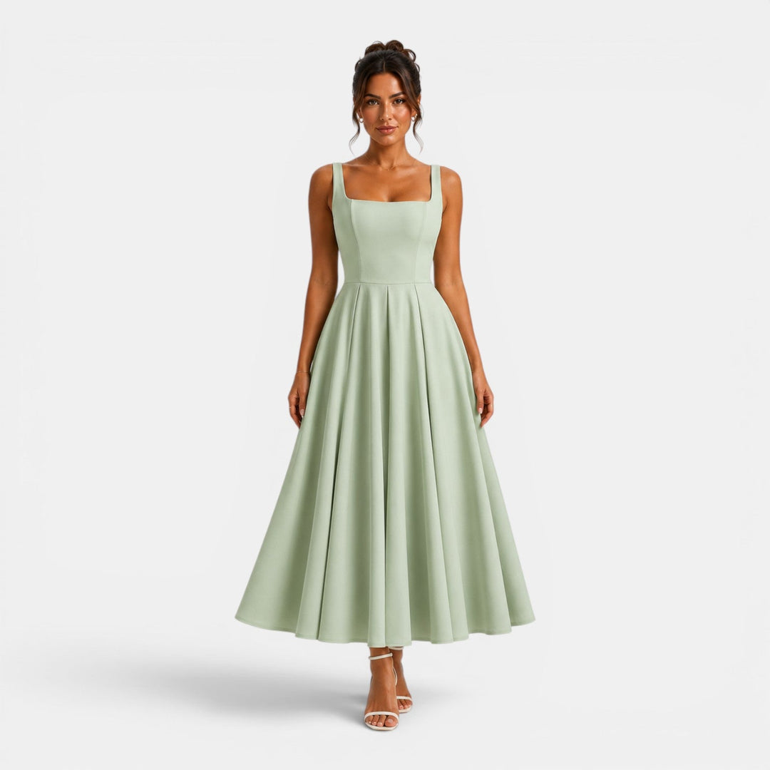Ruby | Strappy Volume-Hem Midi Dress
