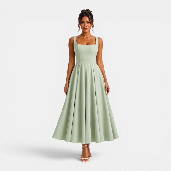 Ruby | Strappy Volume-Hem Midi Dress