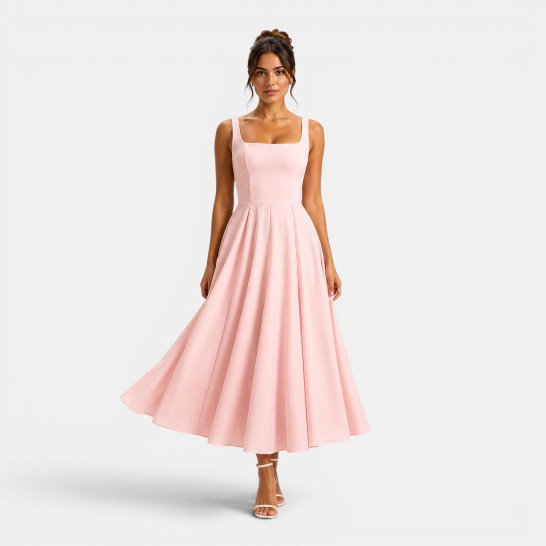 Ruby | Strappy Volume-Hem Midi Dress