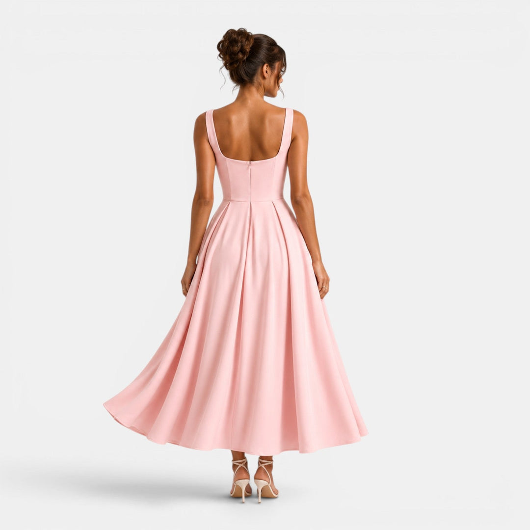 Ruby | Strappy Volume-Hem Midi Dress