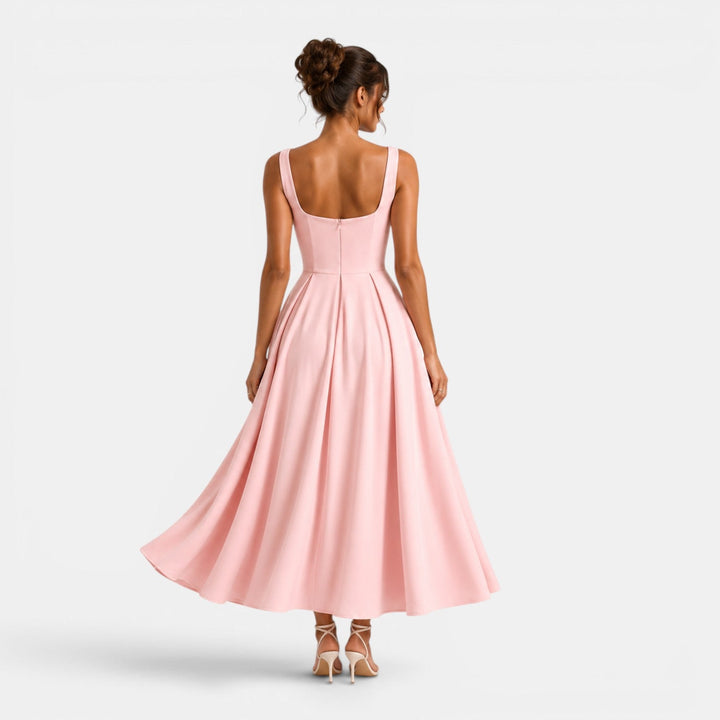 Ruby | Strappy Volume-Hem Midi Dress