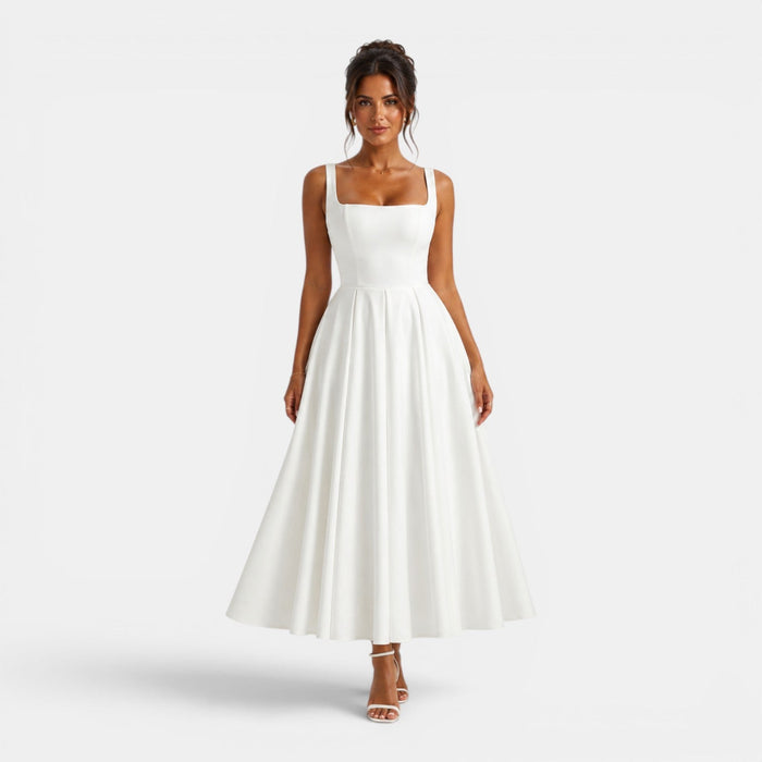 Ruby | Strappy Volume-Hem Midi Dress