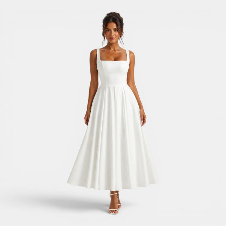 Ruby | Strappy Volume-Hem Midi Dress