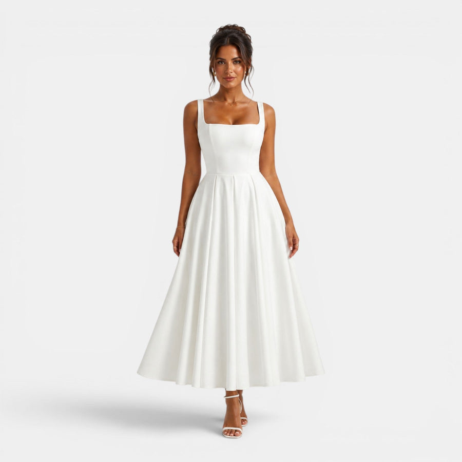 Ruby | Strappy Volume-Hem Midi Dress