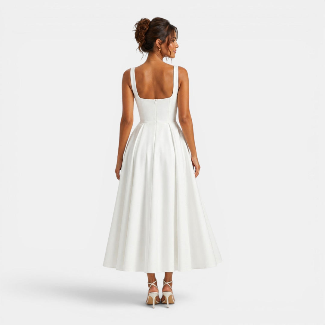 Ruby | Strappy Volume-Hem Midi Dress