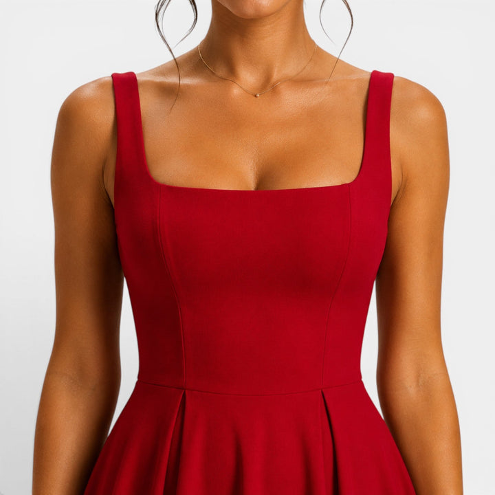 Ruby | Strappy Volume-Hem Midi Dress