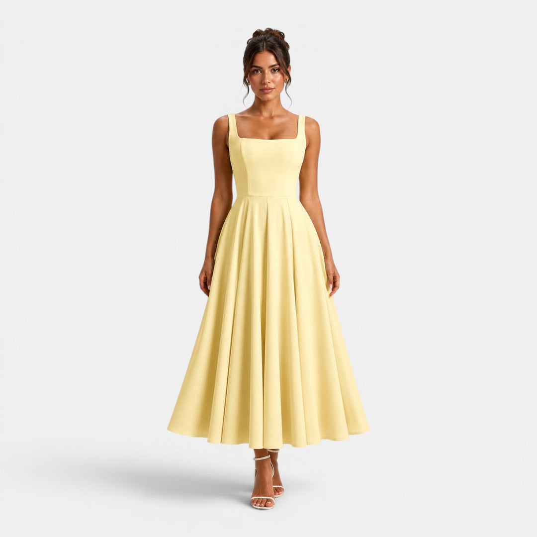 Ruby | Strappy Volume-Hem Midi Dress