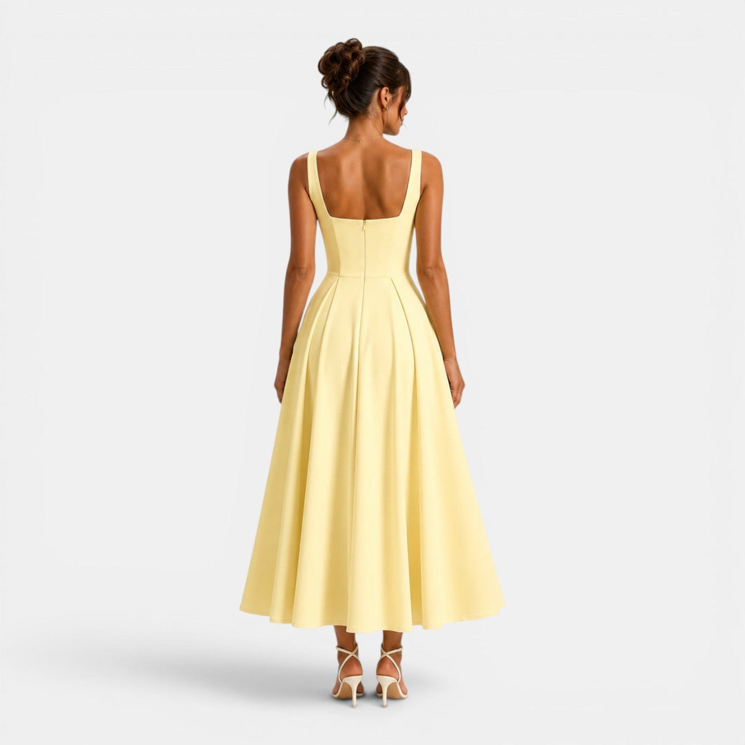 Ruby | Strappy Volume-Hem Midi Dress