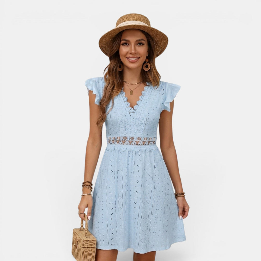 Sophie | Lace V-Neck Mini Dress