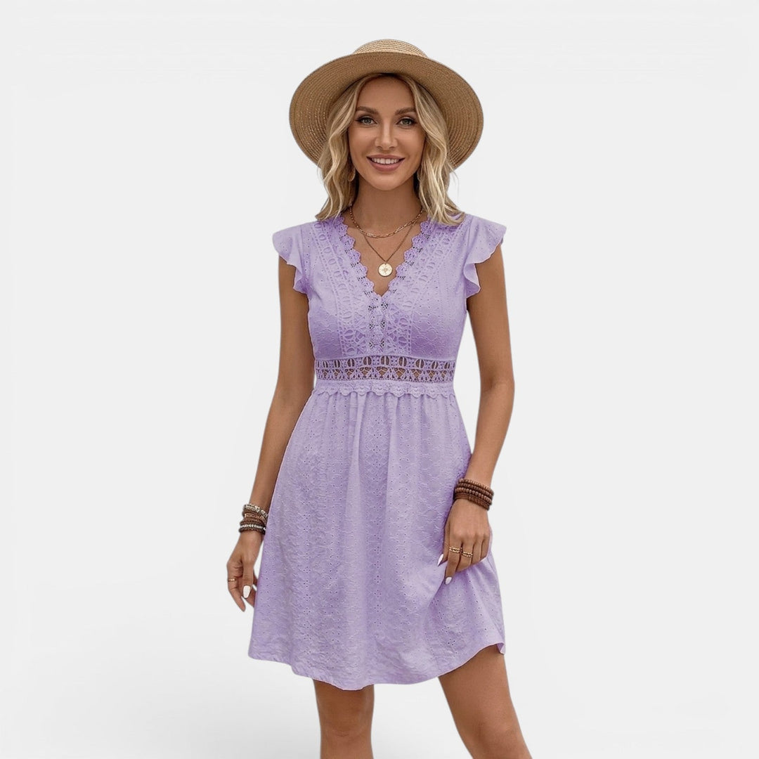 Sophie | Lace V-Neck Mini Dress