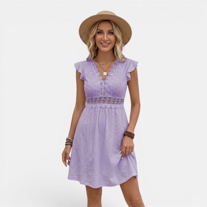 Sophie | Lace V-Neck Mini Dress
